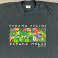 Princess Mens Size XL Black Panama Colors Parrot Graphic Travel Tee Unisex