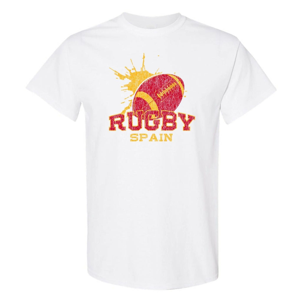 Spain Rugby - Summer Games Football Competition T Shirt - White Unisex