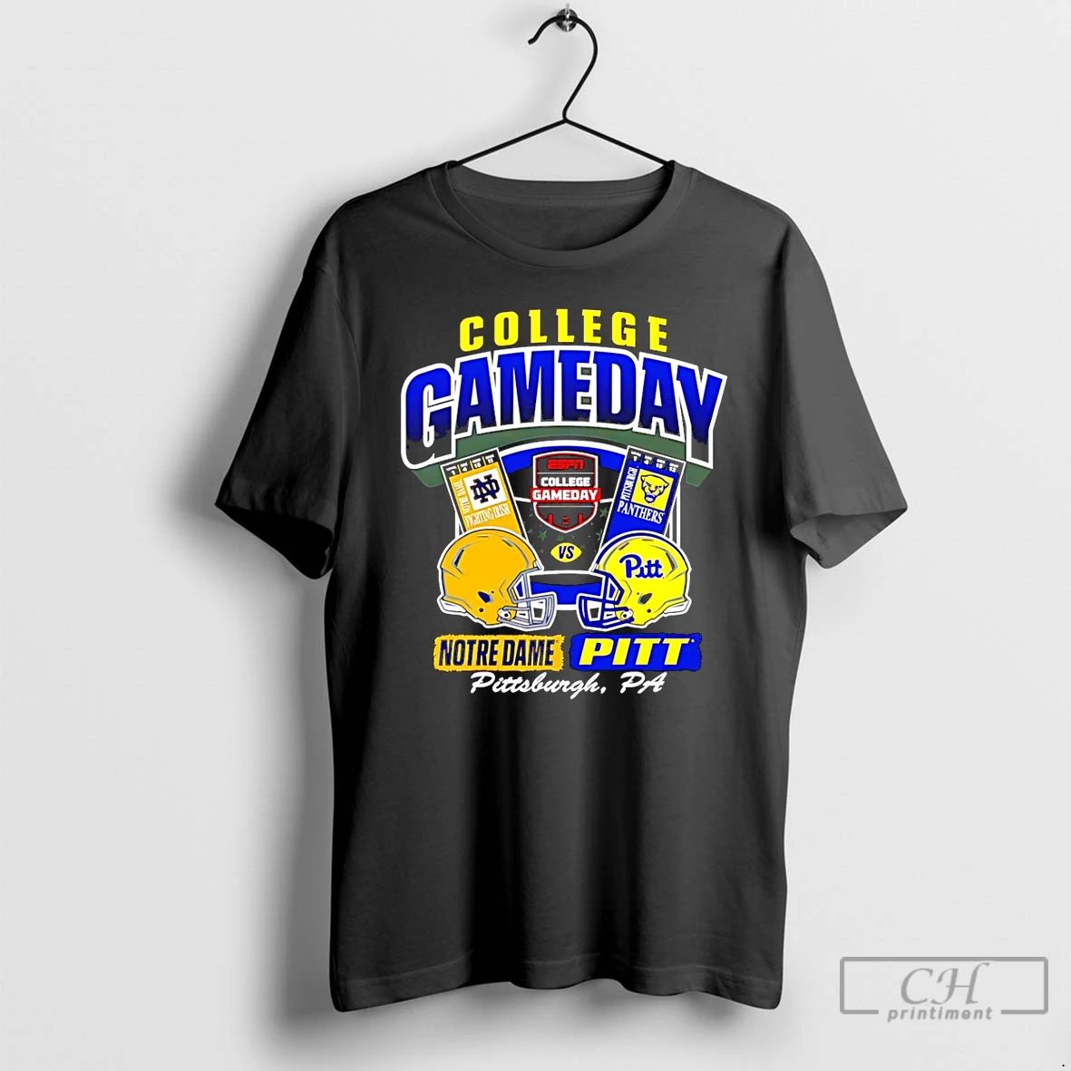 Premium Notre Dame Vs Pittsburgh College Gameday 2025 Ticket T Shirts Unisex
