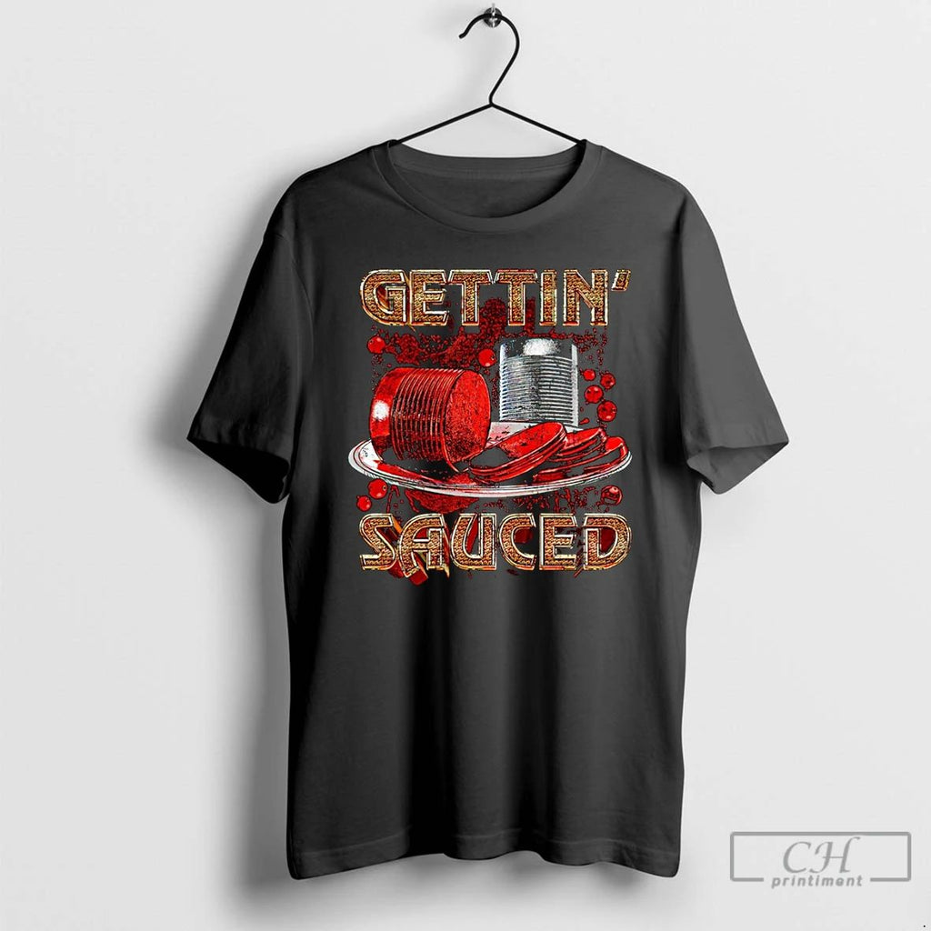 Classic Gettin Sauced Graphic Christmas T Shirts Unisex
