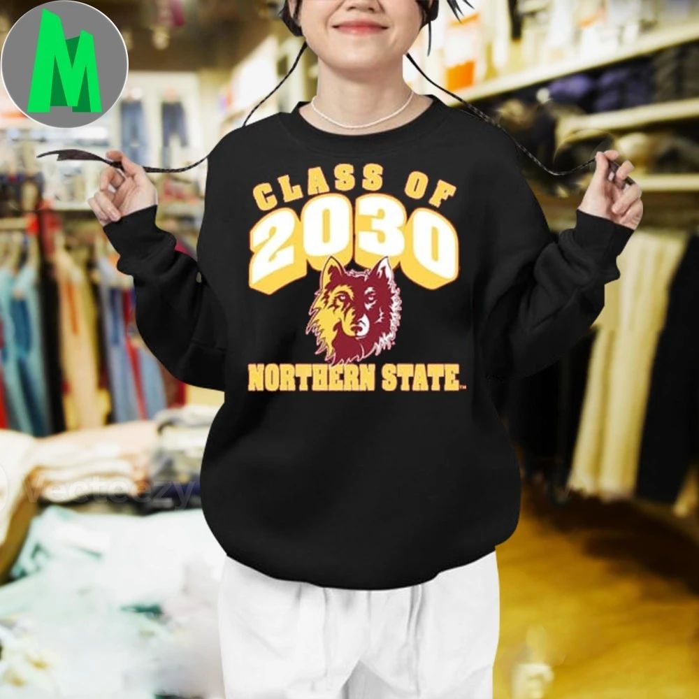 Rally Northern State Wolves Maroon Class of 2030 Shirt Unisex