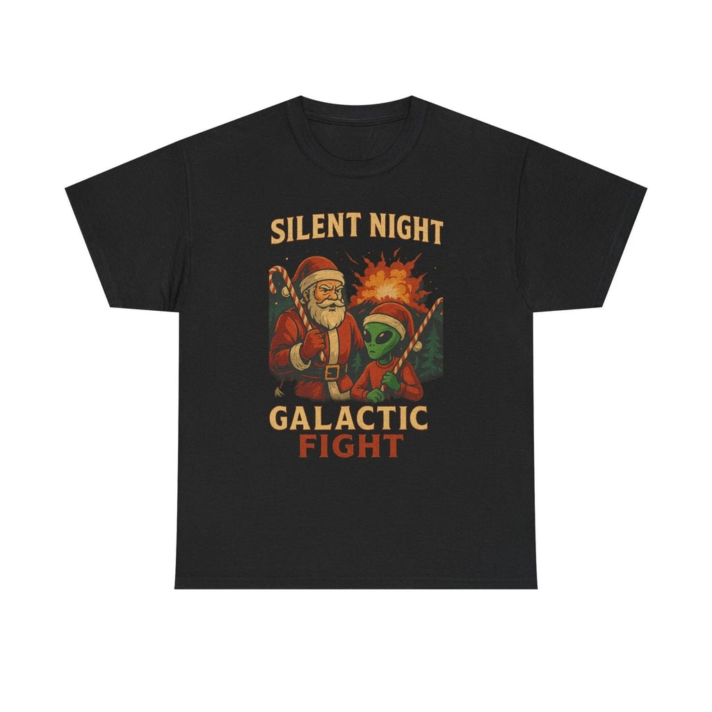 Silent Night Galactic Fight | Santa vs Alien Christmas Unisex