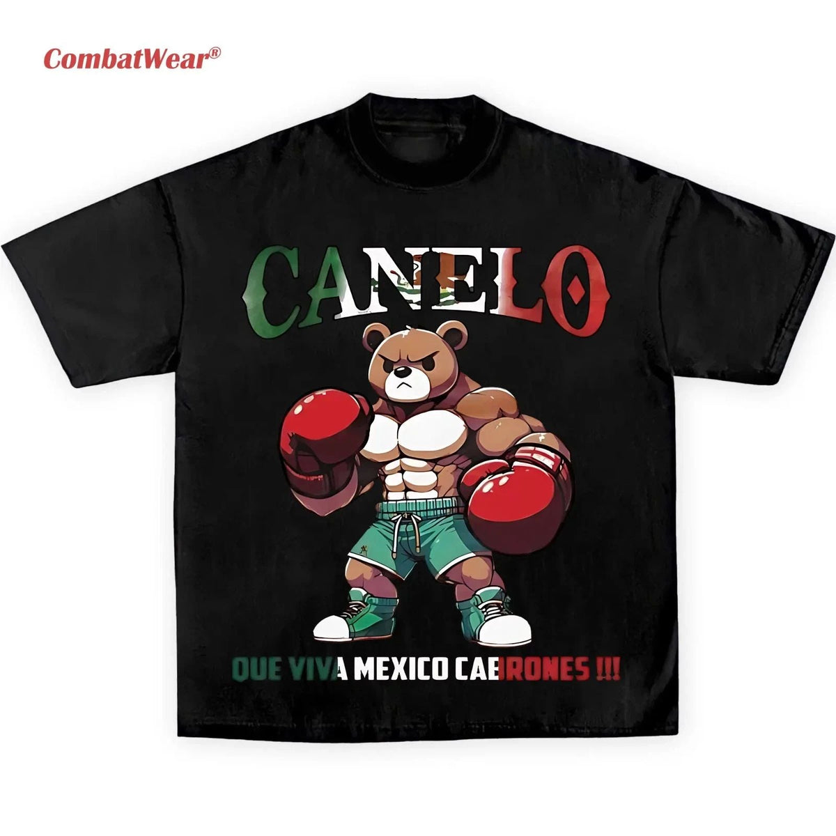 NICE CANELO BEAR QUE VIVA MEXICO CABRONES TEE, Boxing , Boxer Tee, Sports Unisex