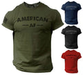American AF Patriotic USA Flag T Shirt for Men Funny - Soft Style 100% Cotton Unisex