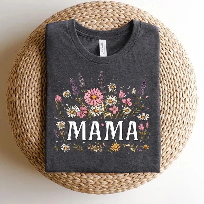 Floral Mom Cute Mothers Comfort Tee Unisex