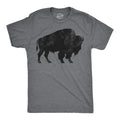 Mens Buffalo Silhouette T Shirt Cool Animal Tee with Standing Buffalo Print for Unisex