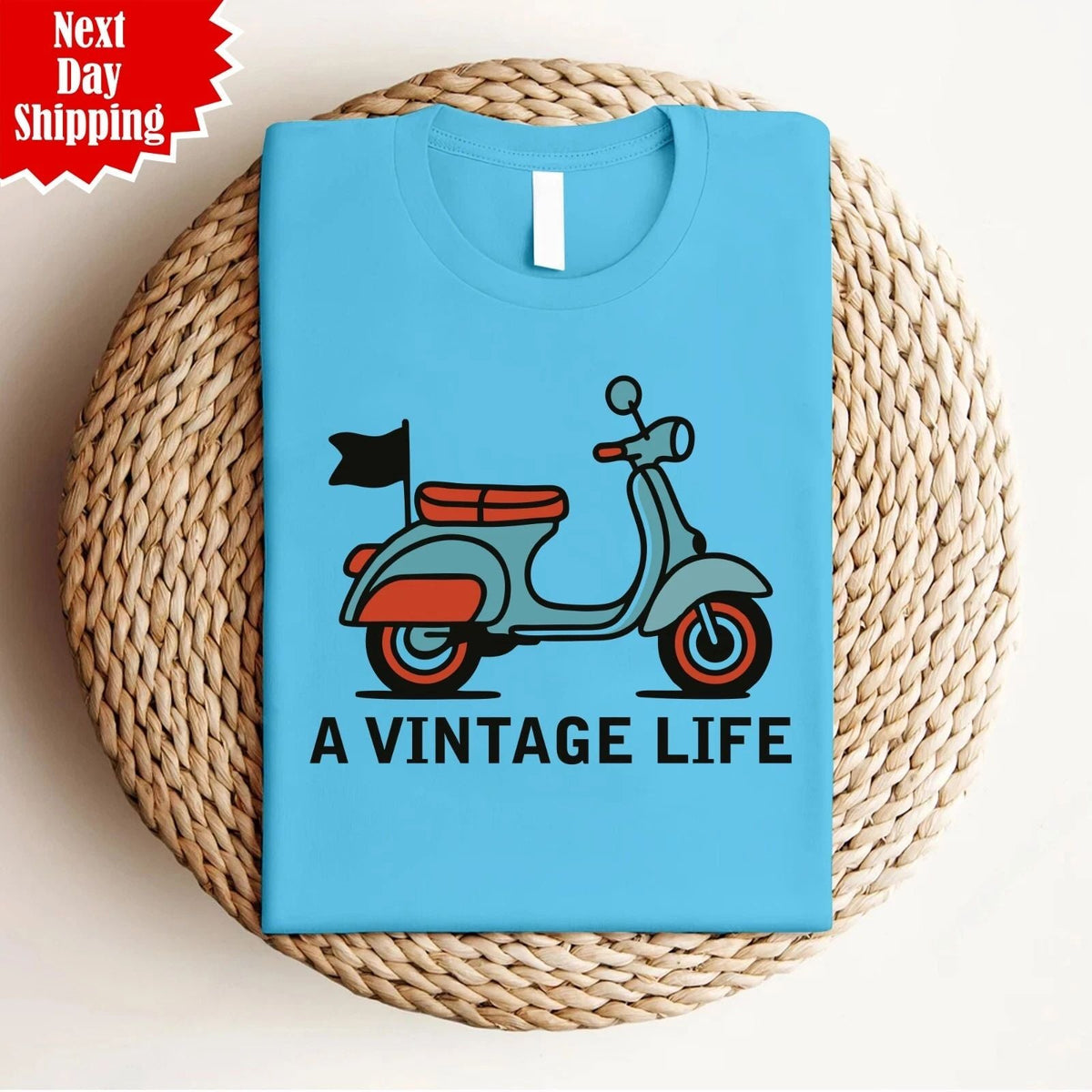 Vintage Life Vespa T Shirt Biker Scooter Rider Printed Retro Mod Sca Unisex Top Unisex