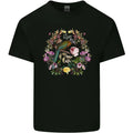 A Bird and Flower Wreath Mens Cotton Tee Top Unisex