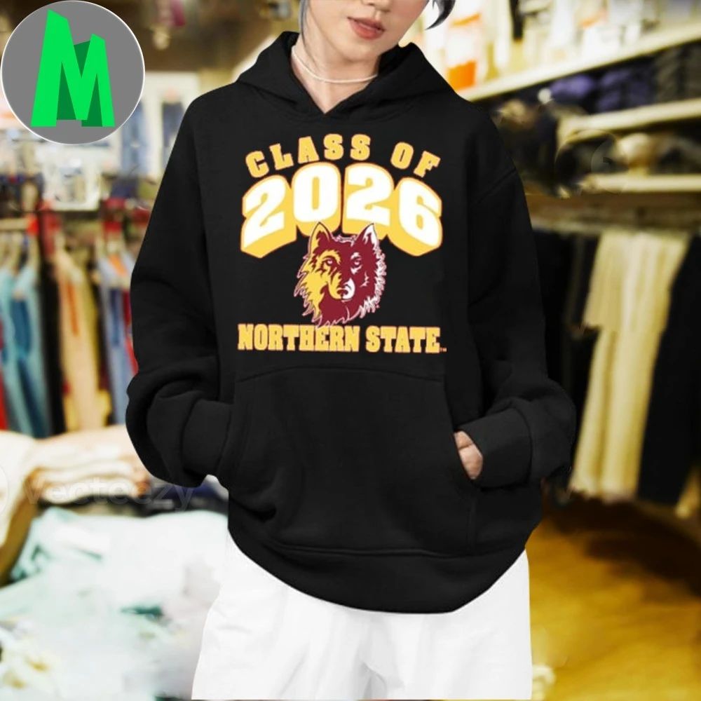 Rally Northern State Wolves Maroon Class of 2026 Shirt Unisex