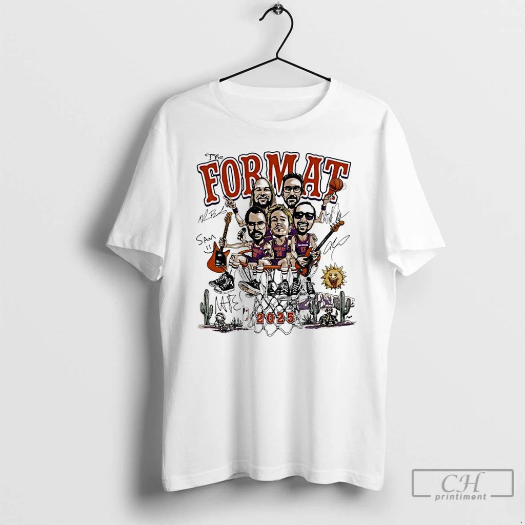 Classic The Format Phoenix 2025 Tour Signatures Caricature T Shirts Unisex
