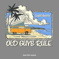 OLD GUYS RULE " LIQUID ASSETS " SURF SURFBOARD FIN VAN BEACH SIZE: M, L, XL, 2X Unisex