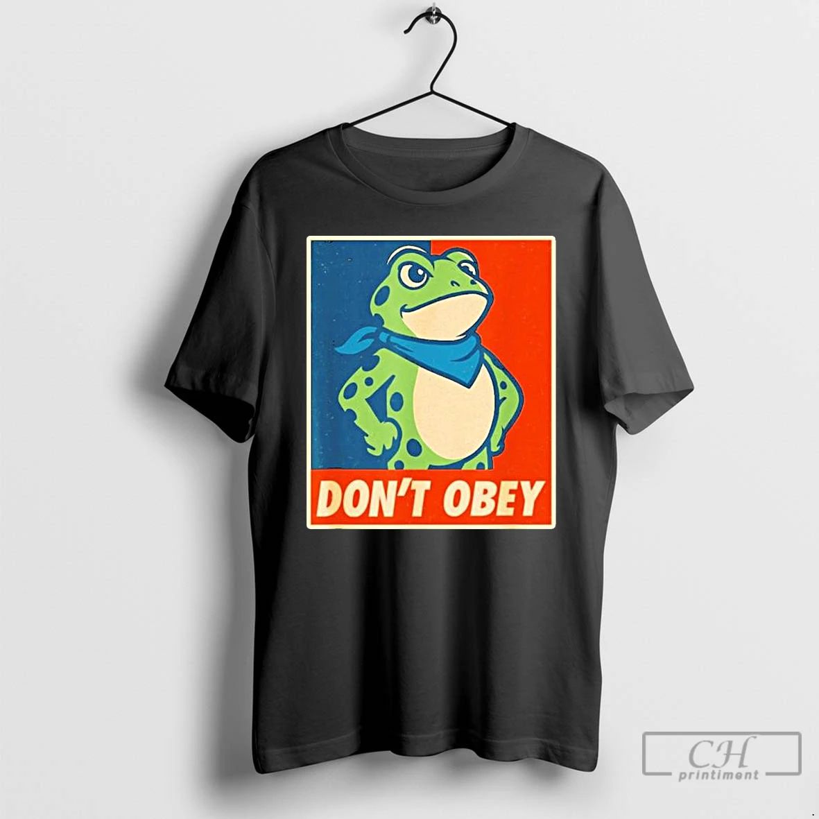 Classic Dont Obey Frog Retro Protest T Shirts Unisex