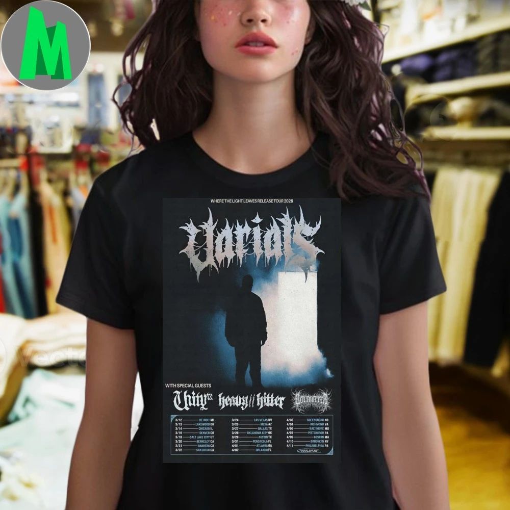 Original Poster VARIALS Where The Light Leaves Release 2026 Shows Shirt Unisex