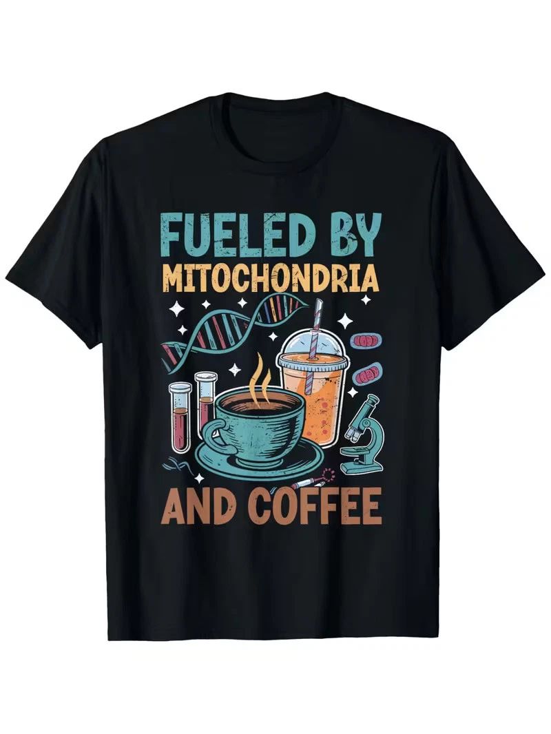 Funny Biology Teacher Science Fueled By Mitochondria Coffee , fashionable Unisex