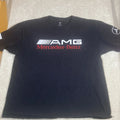 Mercedes Benz AMG Black Mens XXL 2XL Sleeve Logos Double Sided Cotton Unisex