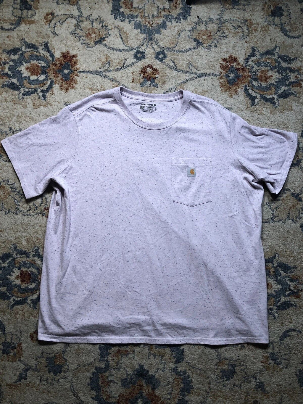 Carhartt Pocket Style T Shirt Loose Fit Workwear Simple Pink Size 3XL Unisex