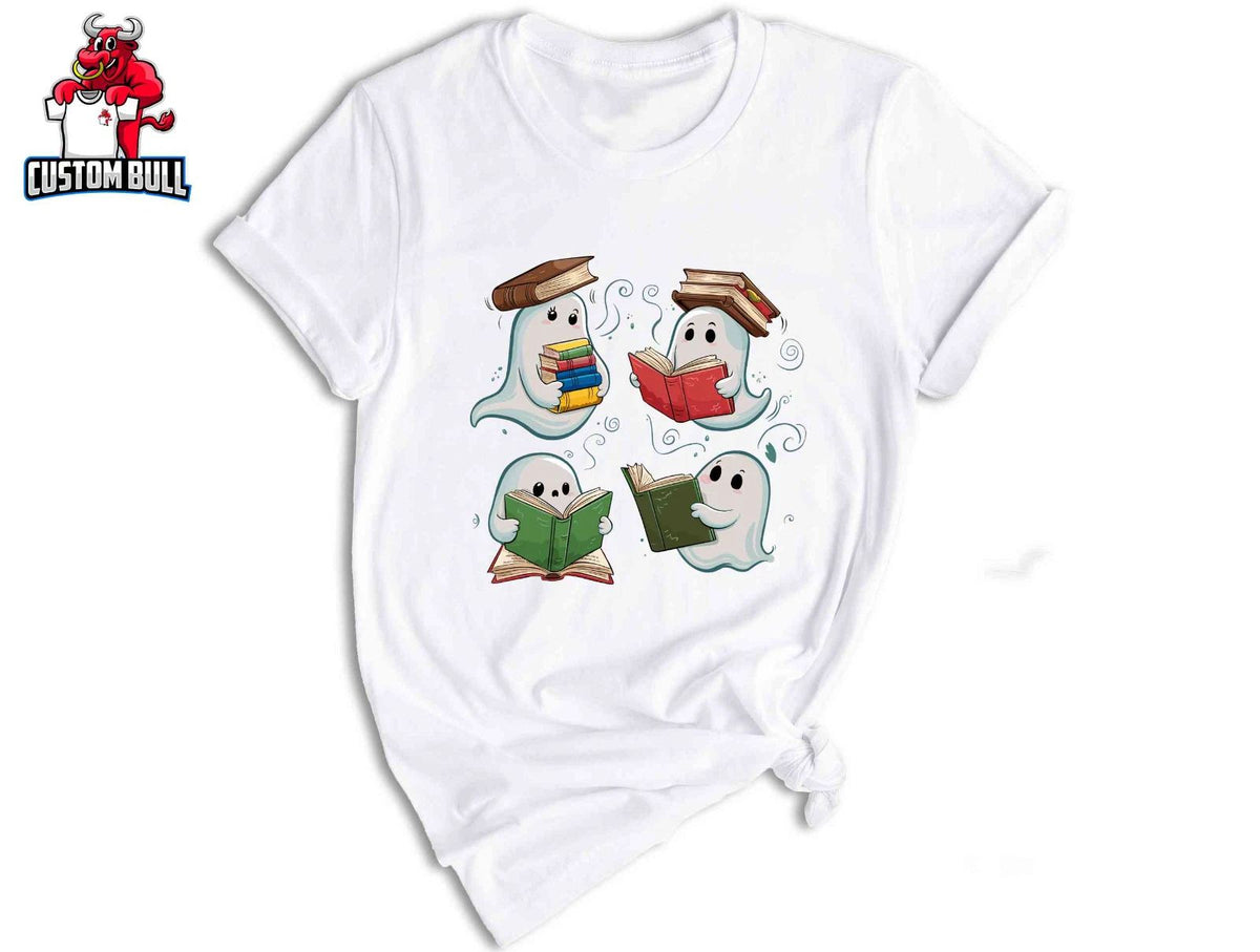 Reading Ghost Shirt, Halloween Ghost Shirt, Cute Ghost Shirt, Halloween Shirt Unisex