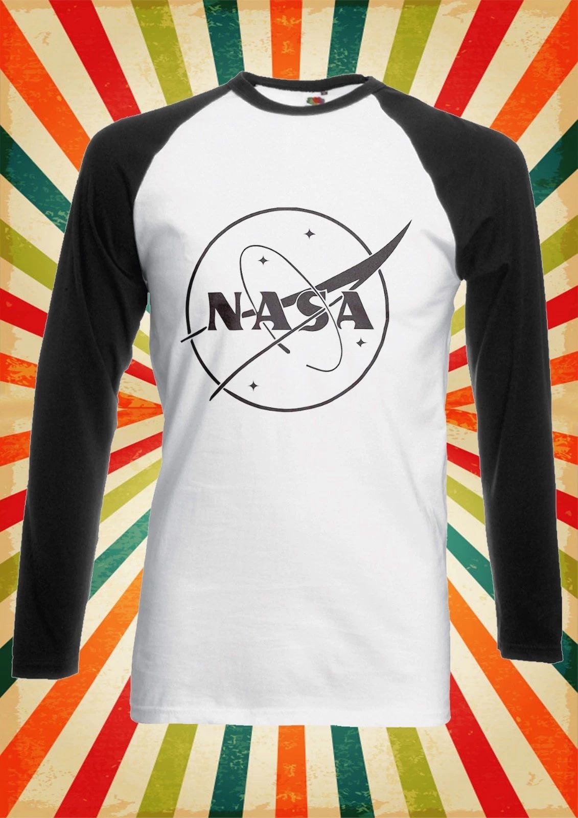 NASA Old Style Space Rocket Men Women Long Short Sleeve Baseball T Shirt 2107 Unisex