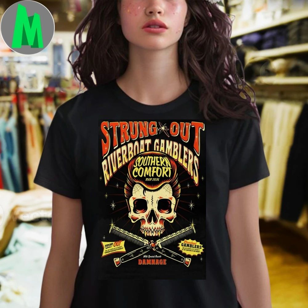 Original Strung Out And Riverboat Gamblers Southern Comfort Tour 2026 Poster Shirt Unisex
