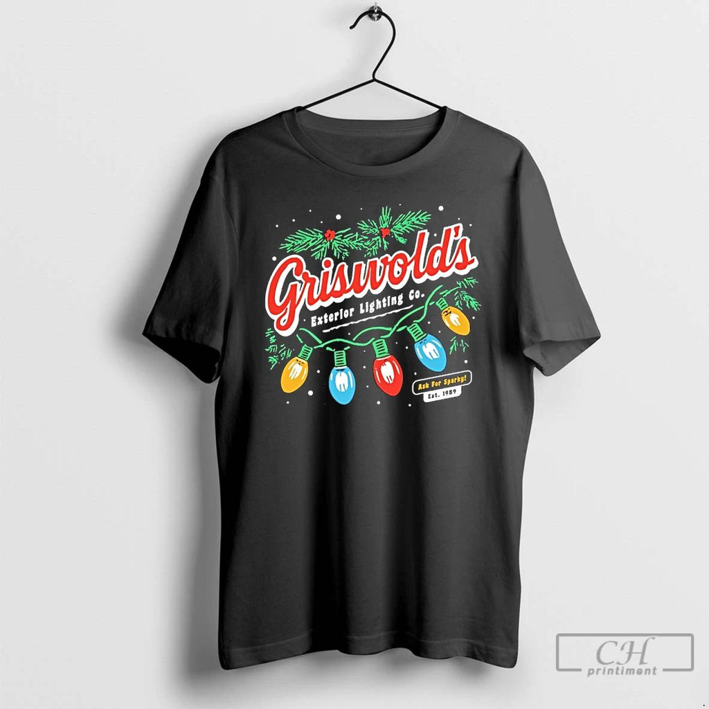 Classic Griswolds Exterior Lighting Co Ask For Sparky 1989 Christmas T Shirts Unisex
