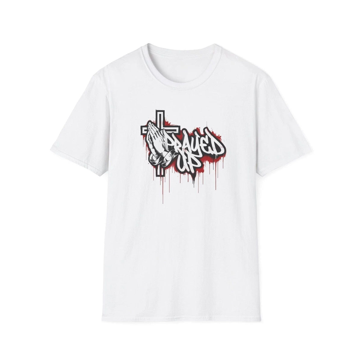 Prayed Up Graffiti Cross | Praying Hands Street Art Unisex