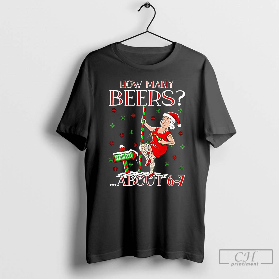 Premium How Many Beer About 6 7 Ugly Christmas T Shirts Unisex