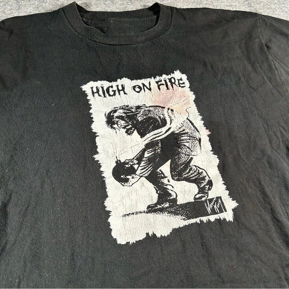 Vintage High On Fire Black Cotton All size S-5XL Gift Fans BT1475 Unisex