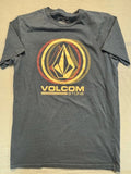 Volcom Stone Logo T Shirt Mens M Navy Blue Black Heather Skate Surf Tee Unisex
