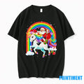 Santa Riding Rainbow Unicorn Christmas Gifts Tshirts Sweater Unisex
