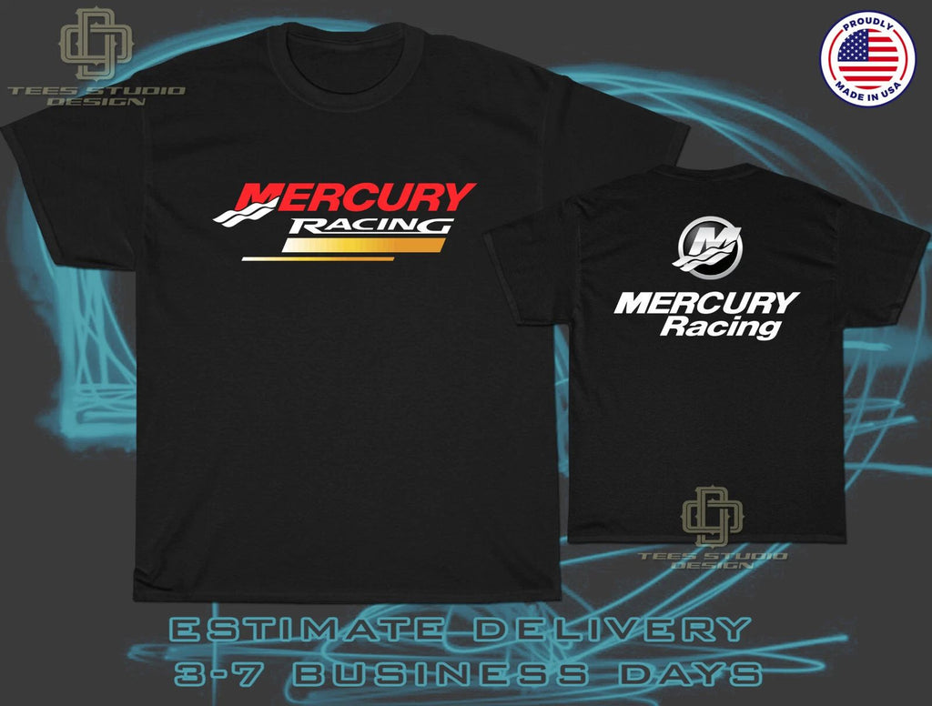 New Tee Mercury Racing Boats Logo Men's American Size S-5XL Unisex