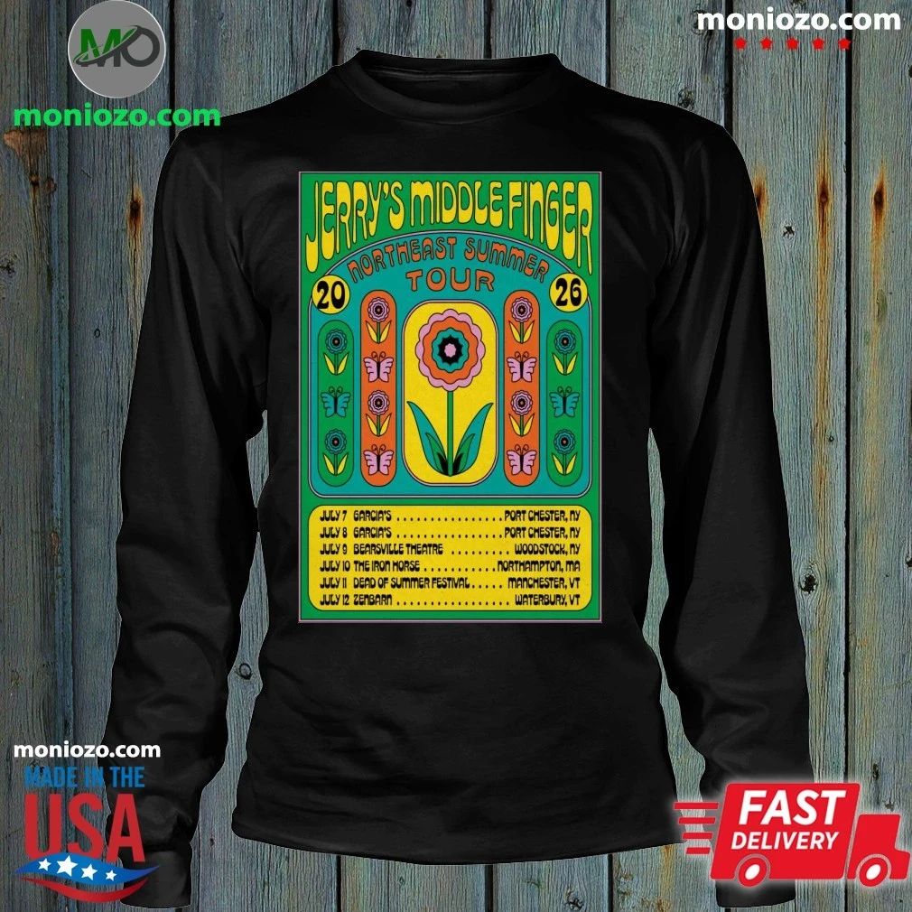 Original Poster Jerry’s Middle Finger Northeast Summer Tour 2026 Shirt Unisex