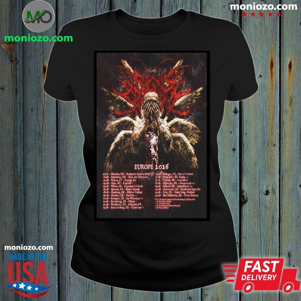 Original Signs Of The Swarm Europe Tour 26 Poster Shirt – Best Gift for Music Fans Unisex