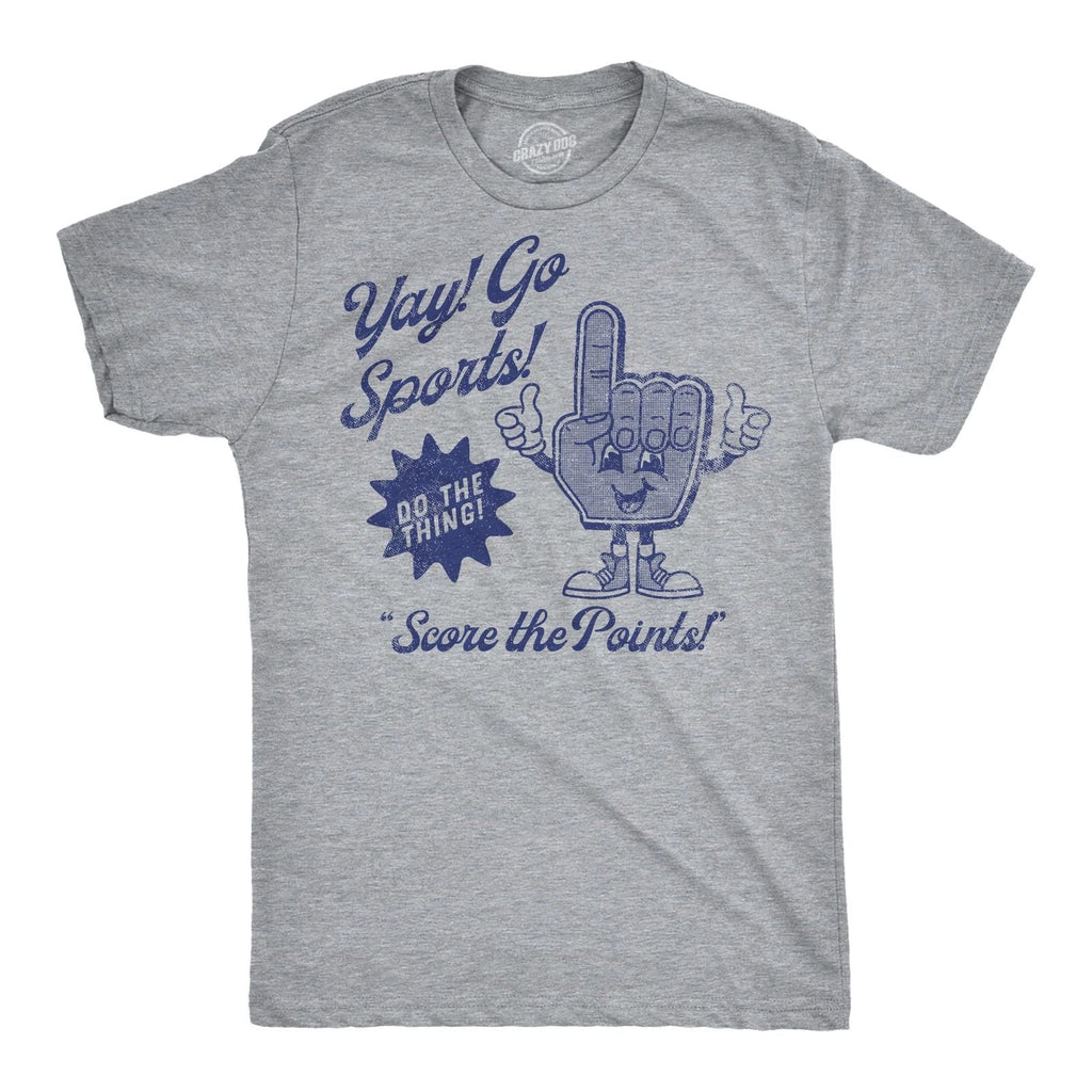 Mens Funny T Shirts Yay Go Sports Sarcastic Fan Graphic Sports Tee for Men Unisex