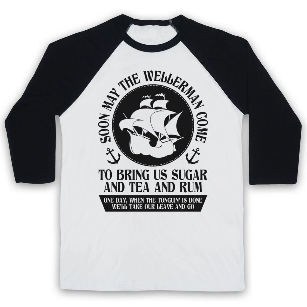 WELLERMAN COMES SEA SHANTY TIK VIRAL SONG HIT MEME TOK 3/4 SLEEVE BASEBALL TEE Unisex