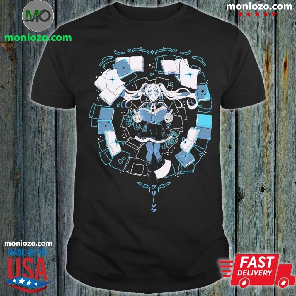 Original Sousou no Frieren Books and flowers Shirt Unisex