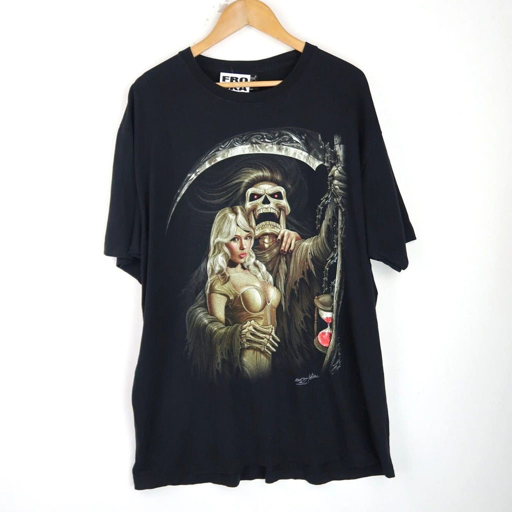 Vintage 90'S Fantasy Graphic Biker Metal SZ XL (T7562) Unisex
