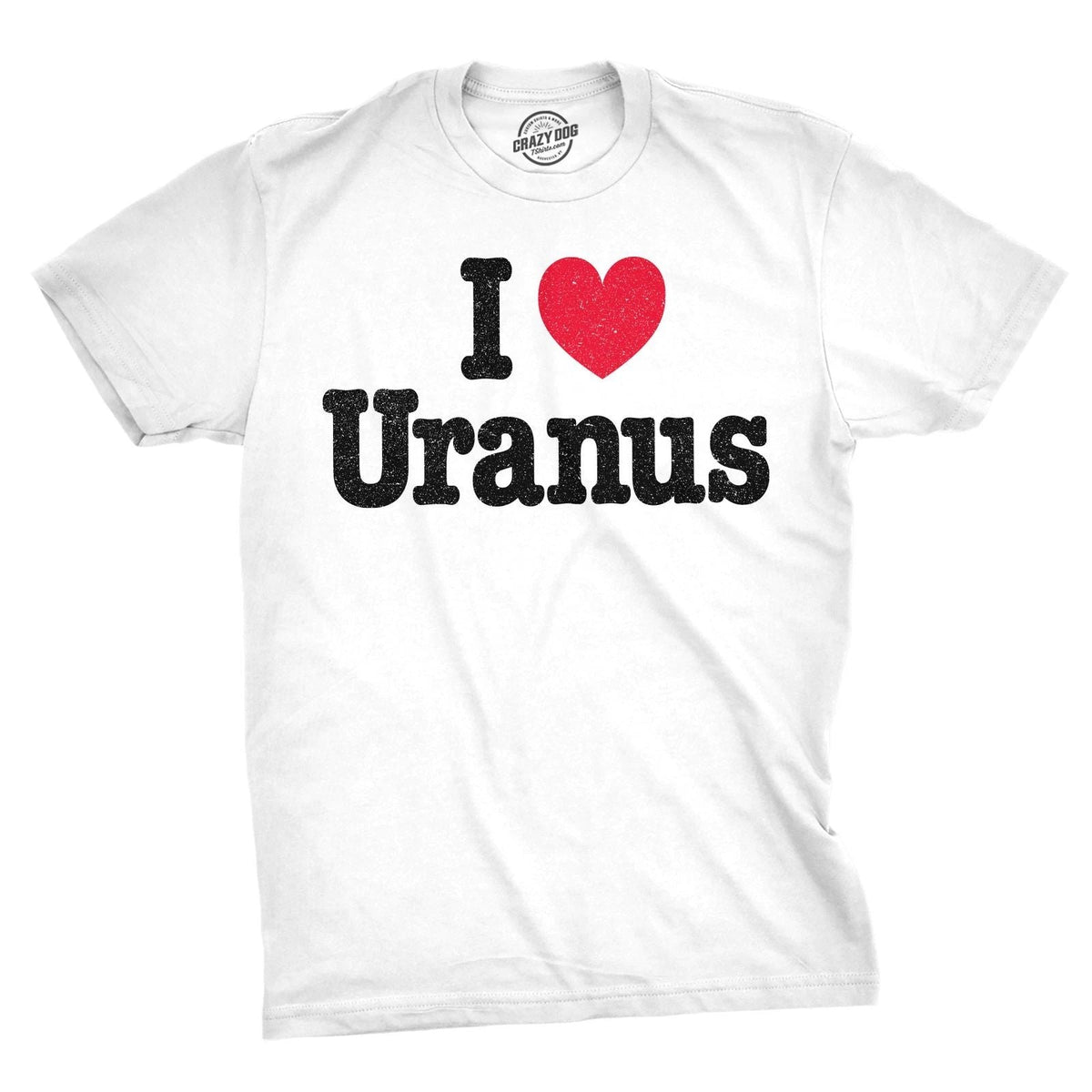 Mens Funny T Shirts I Heart Uranus Sarcastic Space Joke Graphic Novelty Tee for Unisex