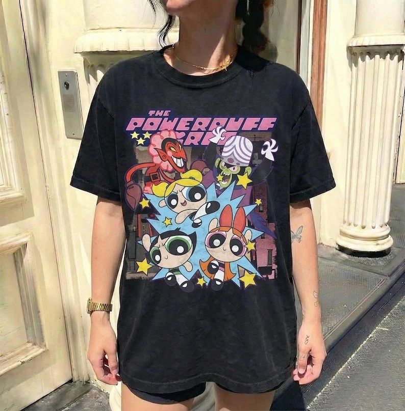 Retro Powerpuff Girls , Power puff Girls Vintage 90s Graphic Tee Unisex