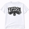 Freedom Eagle Graphic T Shirt Trendy Western Style Tee Mens Gifts White Unisex