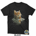 Serene Tabby Cat With Snow Snowy Forest Winter Aesthetic Unisex