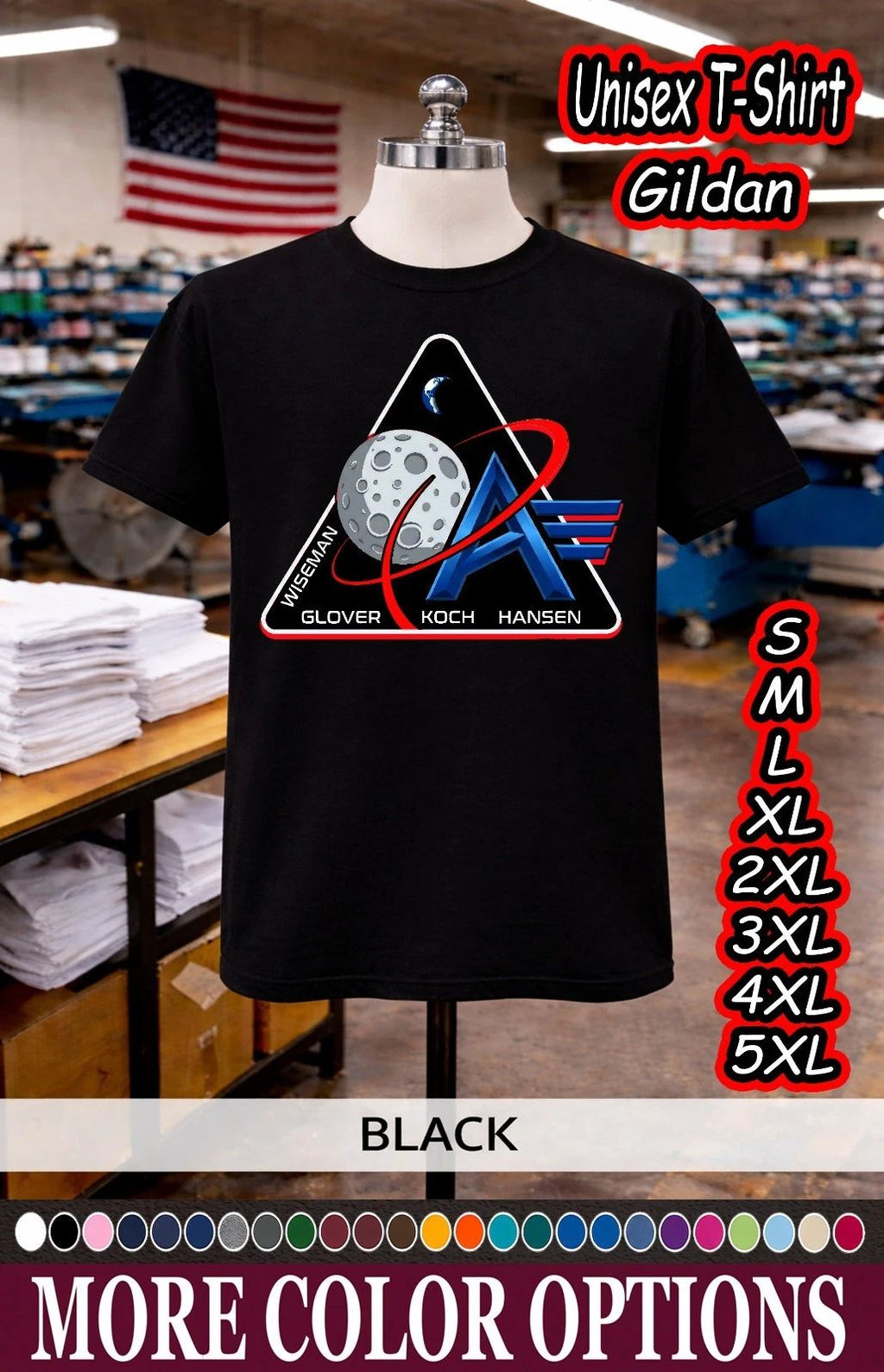 Artemis II Mission Logo Shirt Return to Moon Space Graphic Tee Unisex
