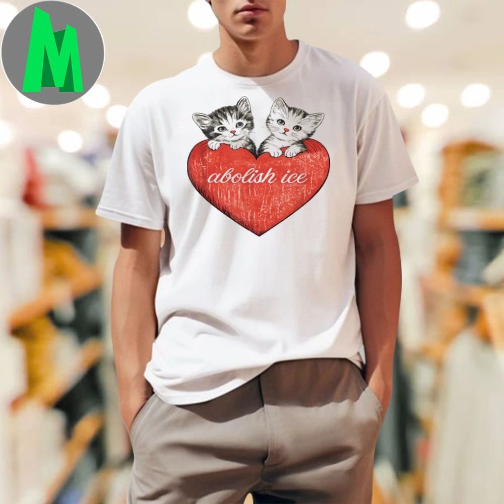 Original Abolish ICE, Cute Cat Valentine Unisex