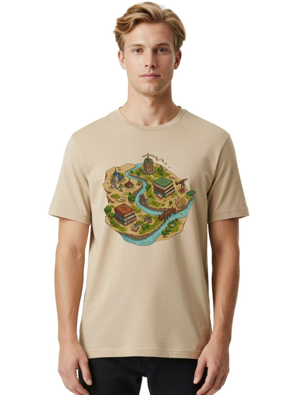 Fantasy-Island Mens Graphic Tee, 100% Cotton, Casual Summer Wear Unisex