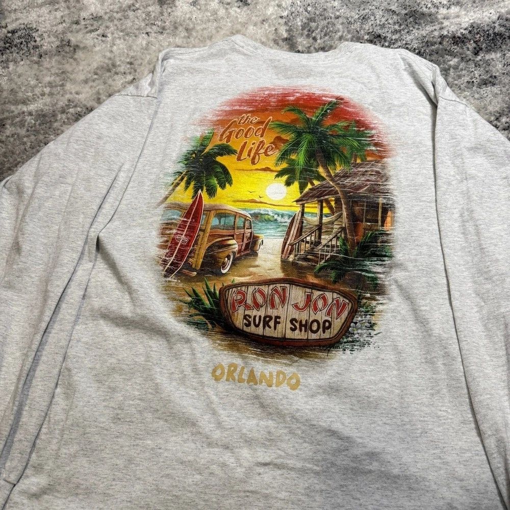 Ron Jon Surf Shop Orlando Long Sleeve T Shirt Graphic Tee Mens XXL Unisex
