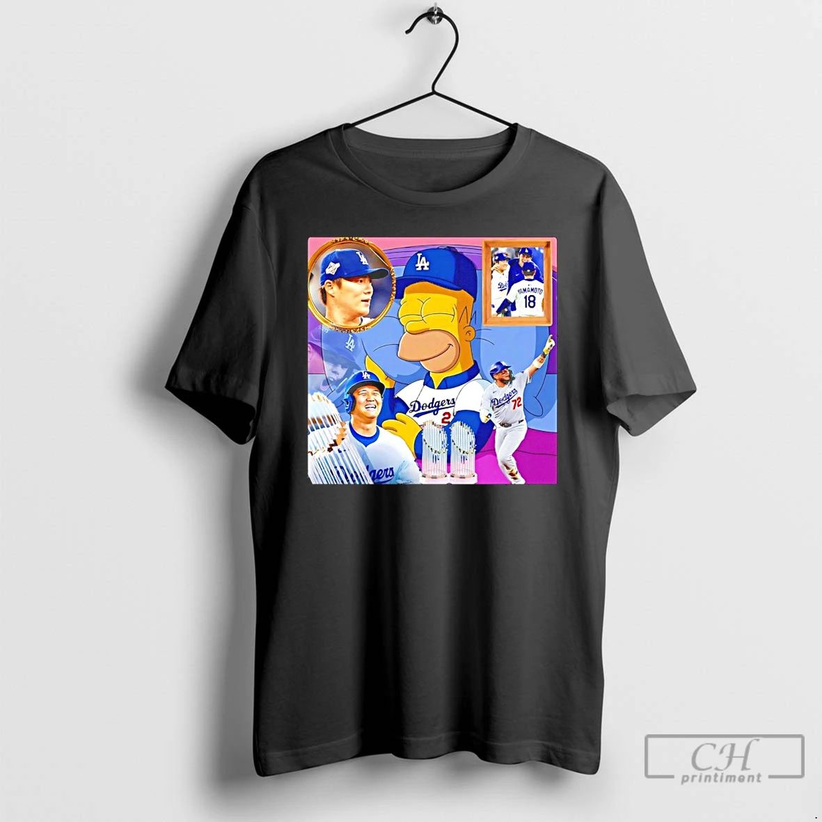 Classic Homer Simpson X Los Angeles Dodgers World Champions 2025 T Shirts Unisex