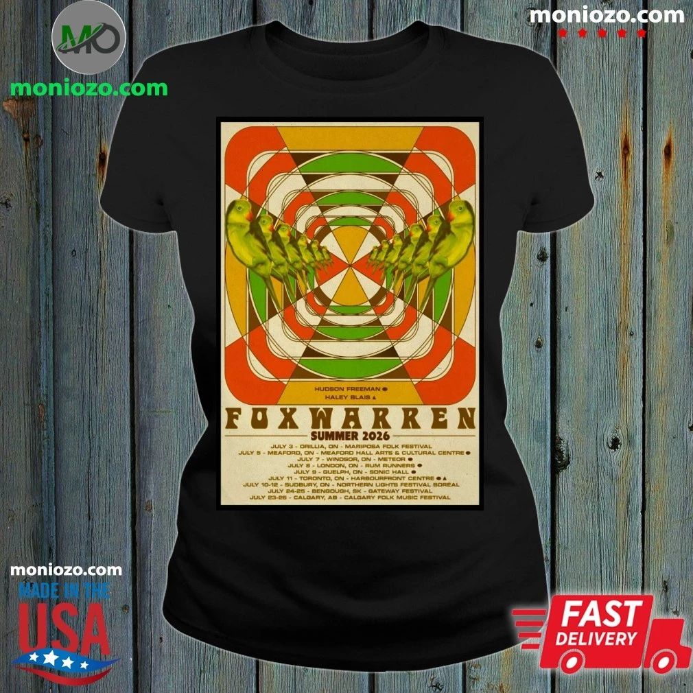 Original Foxwarren Summer Tour 26 Poster Shirt Unisex