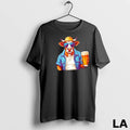 Original Cool Beer Cow Animal Drinking Unisex