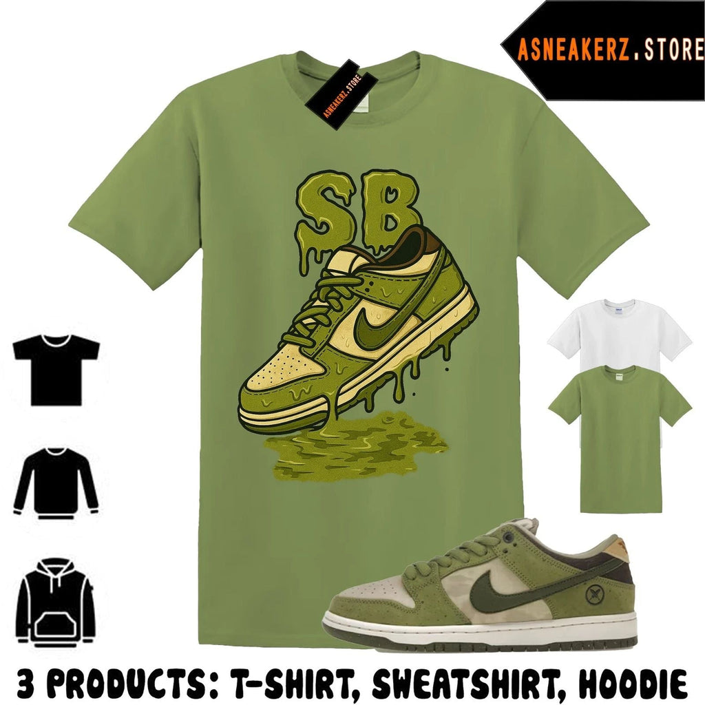 Tee Shirt Matching Dunk Low Yuto Horigome Matcha To Match Sneaker Shoe Dripping Unisex