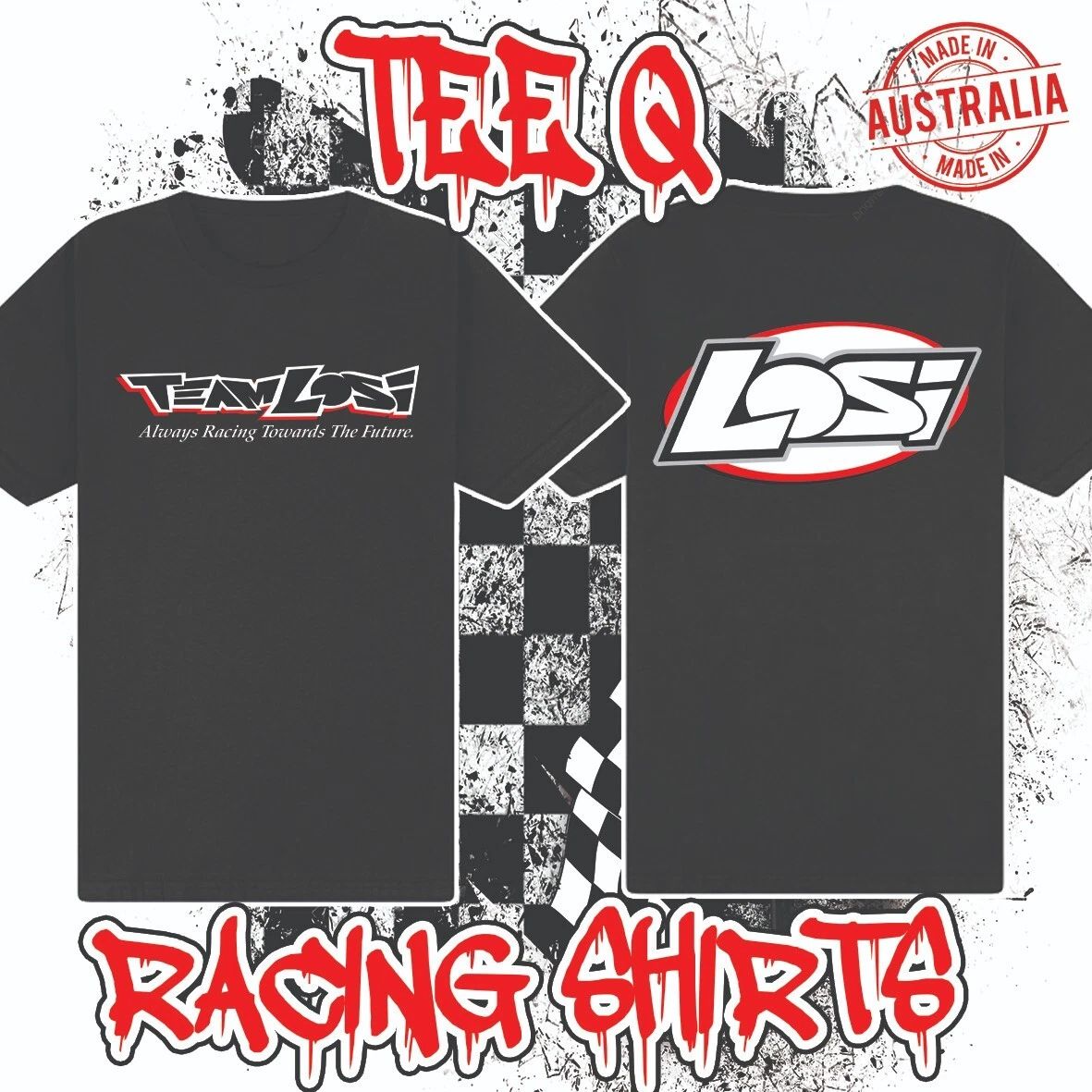 Team Losi LOGO ~ Premium Black Gildan Cotton Tee RC Car Racing Unisex