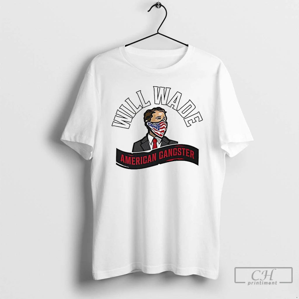 Premium Will Wade American Gangster American Flag Mask T Shirts Unisex